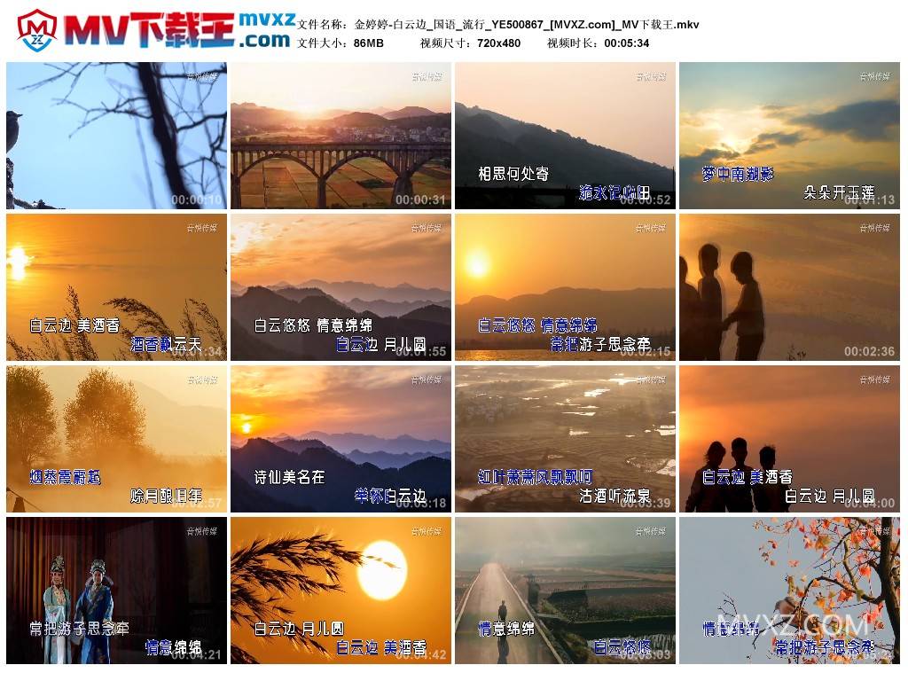 金婷婷-白云边_国语_流行_YE500867